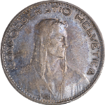 Switzerland 1923 B Five (5) Francs KM#37
