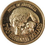 1990 Australia (Pride of) $200 Uncirculated Gold Coin - Platypus - .916 Fine OGP