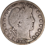 1907-S Barber Half Dollar