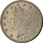 1883 Liberty V Nickel w/ Cents Nice BU Great Eye Appeal Strong Strike