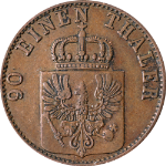 German States: Prussia 1868 C Four (4) Pfenninge KM#483