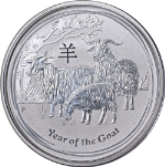 2015 Australia 1/2 Ounce Silver - Year of the Goat - Lunar Series 2 - BU - STOCK