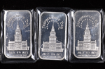 Vintage 1 Ounce Silver Bars - Independence Day July 4, 1973 - .999 Fine - 3 Bars