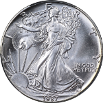 1987 (S) Silver American Eagle $1 CAC MS70 Struck San Francisco - Ultra Low Pop!