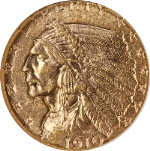 1910 Indian Gold $2.50 NGC MS63 Nice Eye Appeal Nice Strike