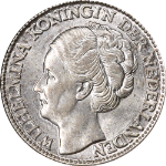 Netherlands 1943/1-P Twenty-Five (25) Cents ICG MS66 KM#164