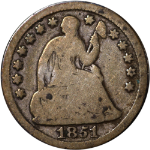 1851-P Seated Liberty Half Dime