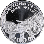 2005 Daytona Beach Bike Week 1 Ounce Silver Round - Humphreys &amp; Son - .999 STOCK