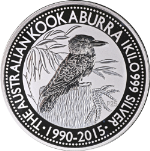 2015 Australia Silver Kookaburra - 1 Kilo .999 Fine Silver - OGP Capsule