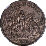 1870 MA HK-13 SC $1 Pilgrim Jubilee Memorial NGC MS62
