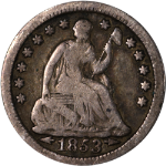 1853-P Seated Liberty Half Dime