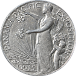 1915-S Panama-Pacific Commem Half Dollar Choice AU Details Nice Eye Appeal
