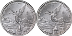 1997-Mo Mexico 1/10 Ounce Silver - 1/10 Onzas - Libertad - 2 Coin Lot
