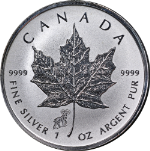 2015 Canada 1 Ounce Silver - $5 Mapleleaf Ram Privy - Reverse Proof - STOCK