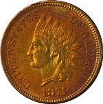 1875 Indian Cent Choice BU+ Superb Eye Appeal Nice Strike