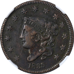 1835 Large Cent Large 8 Head of 34 NGC XF Details N.1 R.1+ Strong Strike