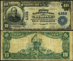 Tyrone PA-Pennsylvania $10 1902 PB National Bank Note Ch #4355 FNB Fine