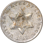 1852 Three (3) Cent Silver - Choice