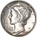 1930-P Mercury Dime - Full Split Bands