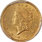 1852-P Type 1 Liberty Gold $1 PCGS MS63 Nice Eye Appeal Strong Strike
