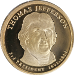 2007-S Presidential Dollar - Thomas Jefferson - PCGS PR70 DCAM