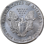 1988 Silver American Eagle $1 NGC MS69 ERROR - Reverse Struck Thru