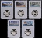 2011-S 5 National Park Quarter Clad Proof Set NGC PF70 UCAM Early Releases