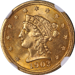 1903 Liberty Gold $2.50 NGC MS66 Superb Eye Appeal Strong Strike