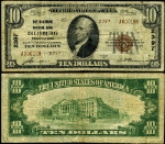 Dillsbury PA-Pennsylvania $10 1929 T-2 National Bank Note Ch #2397 Dillsbury NB Fine+