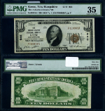 Keene NH-New Hampshire $10 1929 T-1 National Bank Note Ch #946 Ashuelot-Citizens NB Choice PMG VF35