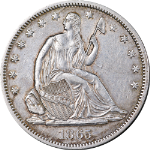 1865-S Seated Half Dollar AU/BU Details Nice Eye Appeal Strong Strike