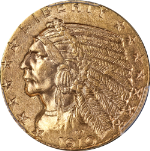1910-P Indian Gold $5 PCGS MS64 Superb Eye Appeal Strong Strike
