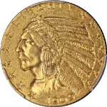 1909-P Indian Gold $5 PCGS MS64 Great Eye Appeal Strong Strike