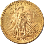 1916-S Saint-Gaudens Gold $20 PCGS MS64 Superb Eye Appeal Strong Strike
