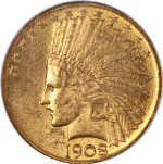 1908-P Indian Gold $10 w/ Motto NGC MS63 Great Eye Appeal Strong Strike