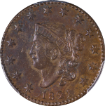 1821 Large Cent PCGS Unc Details N.1 R.1+ Nice Eye Appeal Strong Strike