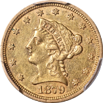 1879-S Liberty Gold $2.50 PCGS AU55 Nice Eye Appeal Nice Strike