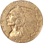 1912-S Indian Gold $5 PCGS AU58 Nice Strike