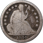 1840-O Seated Liberty Half Dime - No Drapery - Scratches