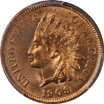 1908-P Indian Cent PCGS MS64 RD Superb Eye Appeal Strong Strike