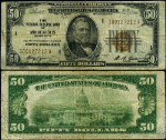 FR. 1880 I $50 1929 Federal Reserve Bank Note Minneapolis I-A Block Fine