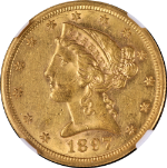 1897-S Liberty Gold $5 NGC AU Details