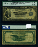 FR. 713 $1 1918 Federal Reserve Bank Note New York VG10
