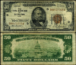 FR. 1880 D $50 1929 Federal Reserve Bank Note Cleveland D-A Block Fine+