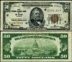 FR. 1880 G $50 1929 Federal Reserve Bank Note Chicago G-A Block VF - Split