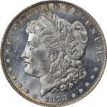 1878-P 7/8TF Morgan Silver Dollar Strong PCGS MS63+ Superb Eye Appeal