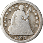 1843-P Seated Liberty Half Dime