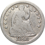 1848-P Seated Liberty Half Dime