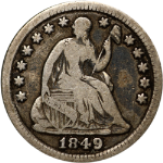 1849/6-P Seated Liberty Half Dime