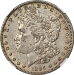 1884-S Morgan Silver Dollar NGC XF45 Great Eye Appeal Strong Strike